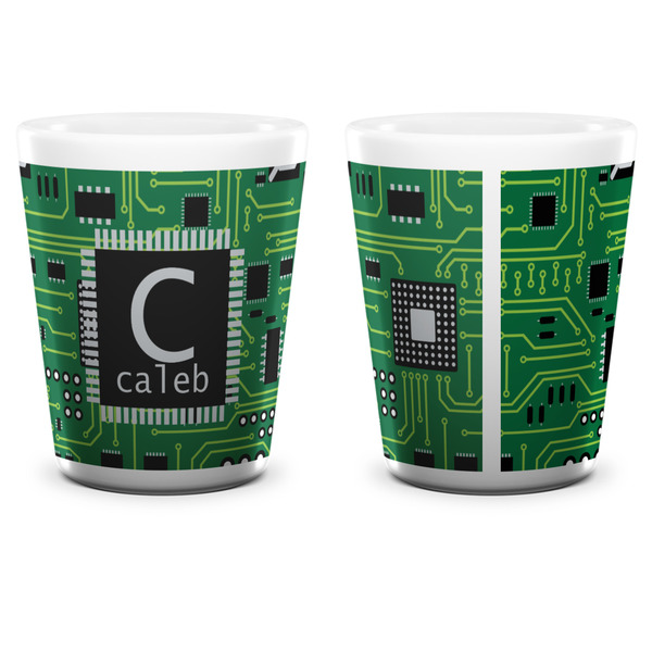 Circuit Board Shot Glass - White - APPROVAL