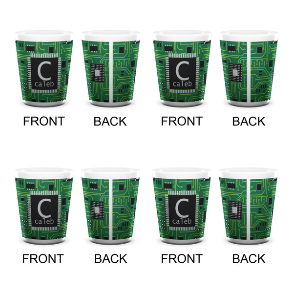 Circuit Board Shot Glass - White - Set of 4 - APPROVAL