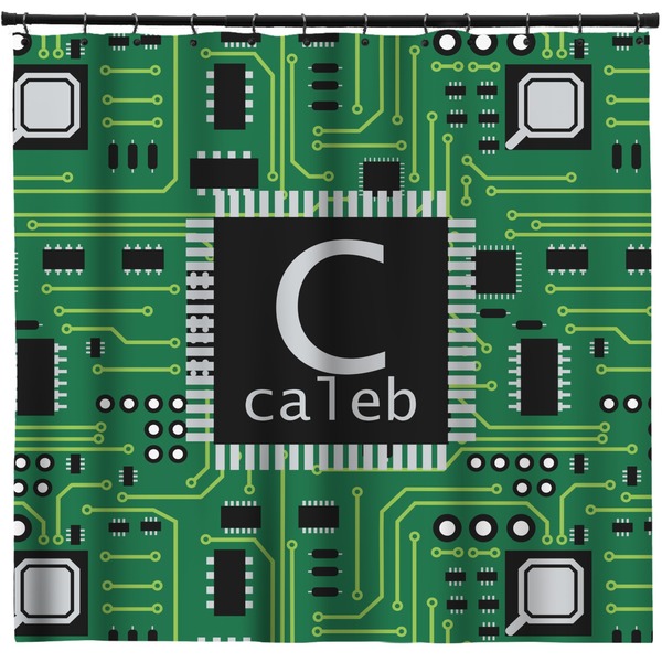 Custom Circuit Board Shower Curtain (Personalized)