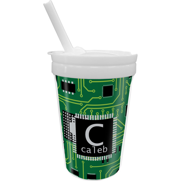 Custom Circuit Board Sippy Cup with Straw (Personalized)