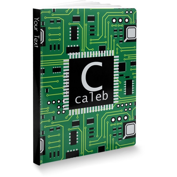 Custom Circuit Board Softbound Notebook - 5.75" x 8" (Personalized)