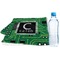 Circuit Board Sports Towel Folded with Water Bottle