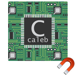 Circuit Board Square Car Magnet - 6" (Personalized)