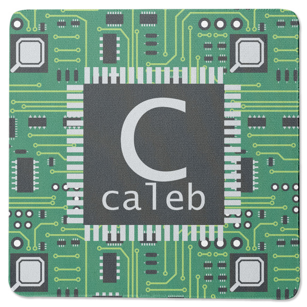 Custom Circuit Board Square Rubber Backed Coaster (Personalized)
