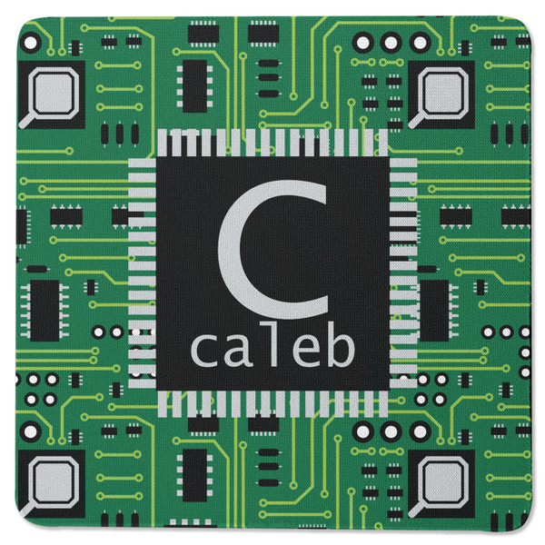 Circuit Board Square Coaster Rubber Back - Single
