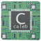 Circuit Board Square Rubber Backed Coaster (Personalized)
