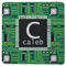 Circuit Board Square Rubber Backed Coaster (Personalized)