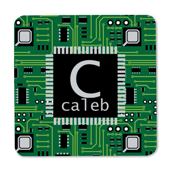 Circuit Board Square Fridge Magnet - FRONT