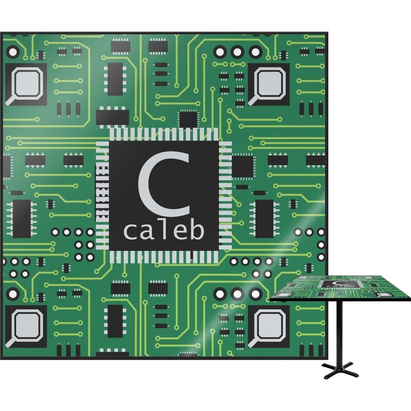 Custom Circuit Board Square Table Top - 24" (Personalized)
