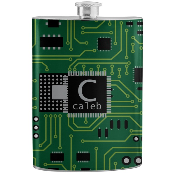 Custom Circuit Board Stainless Steel Flask (Personalized)
