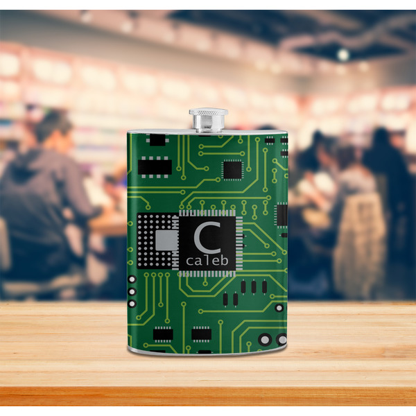 Circuit Board Stainless Steel Flask - LIFESTYLE 2