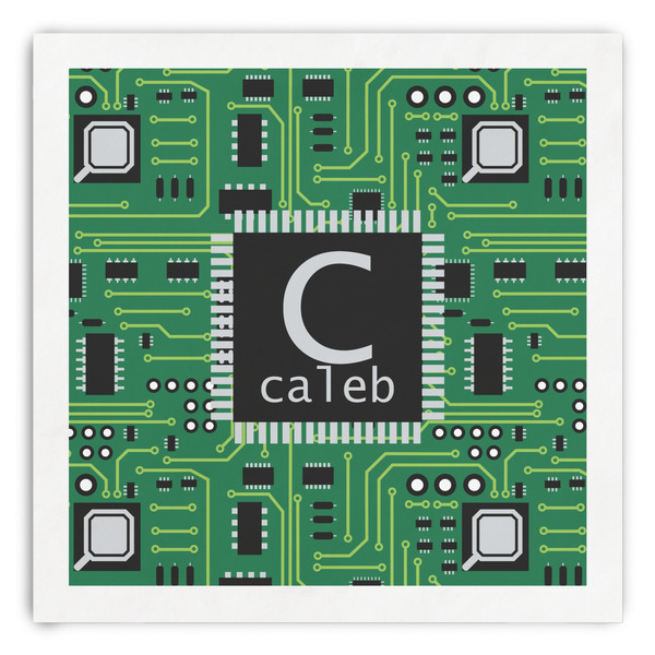 Custom Circuit Board Paper Dinner Napkins (Personalized)