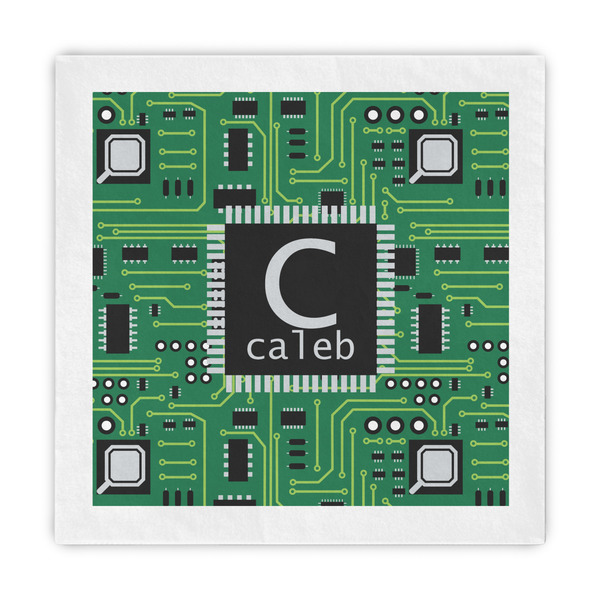 Custom Circuit Board Decorative Paper Napkins (Personalized)