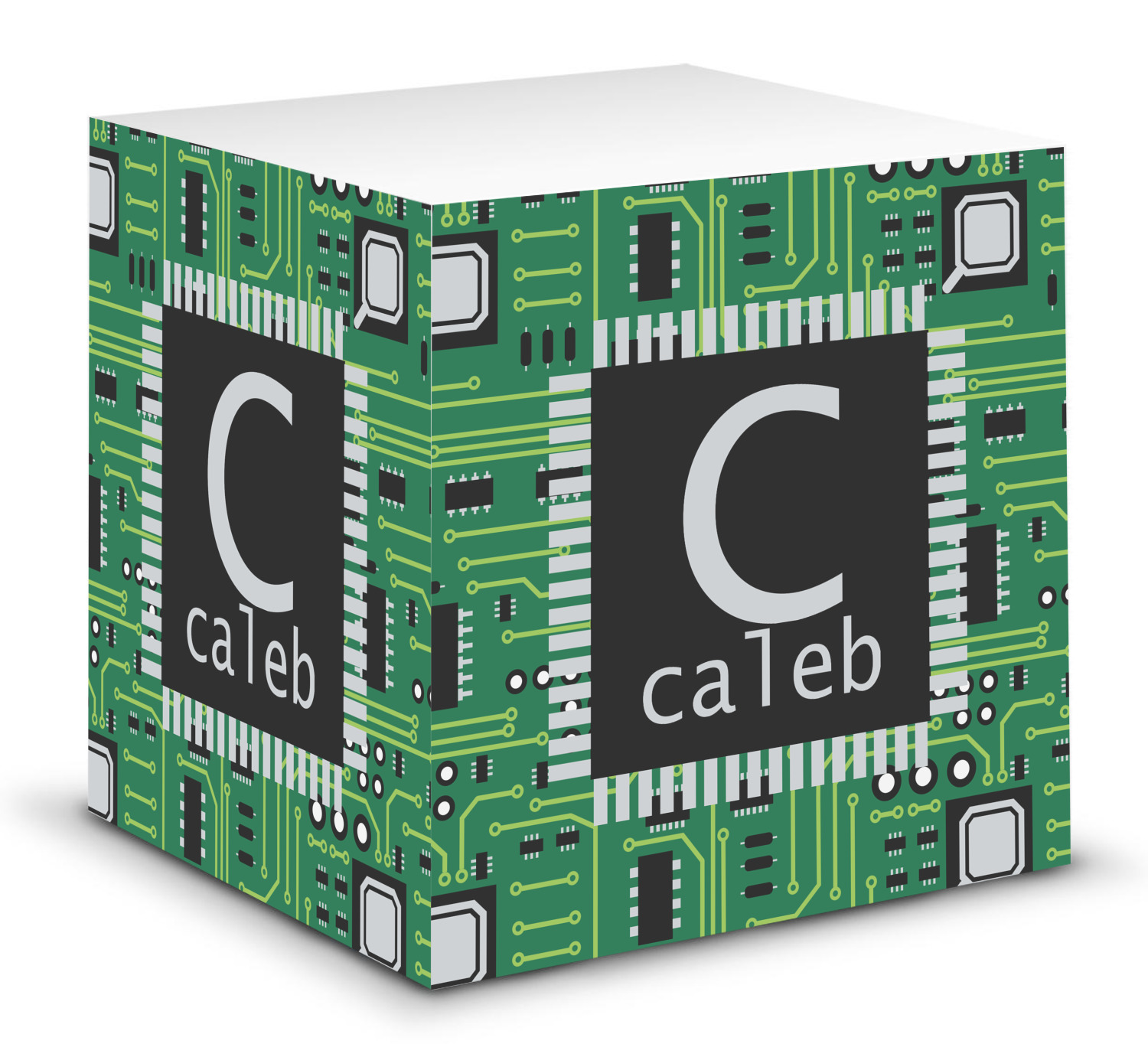 Custom Circuit Board Sticky Note Cube (Personalized) YouCustomizeIt