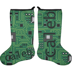 Circuit Board Holiday Stocking - Double-Sided - Neoprene (Personalized)