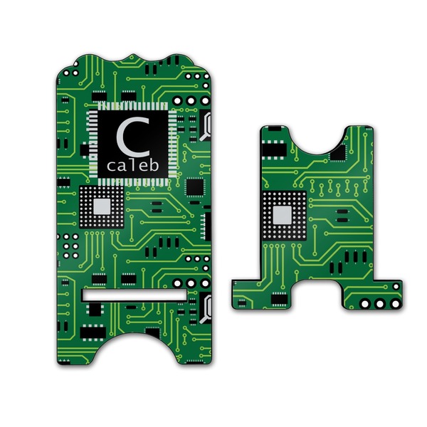Circuit Board Stylized Phone Stand - Front & Back - Large