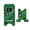 Circuit Board Stylized Phone Stand - Front & Back - Large