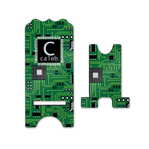Circuit Board Stylized Phone Stand - Front & Back - Small
