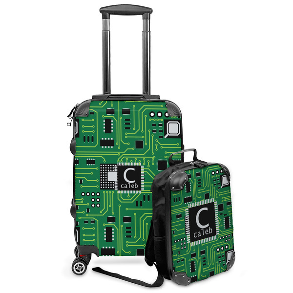 Custom Circuit Board Kids 2-Piece Luggage Set - Suitcase & Backpack (Personalized)