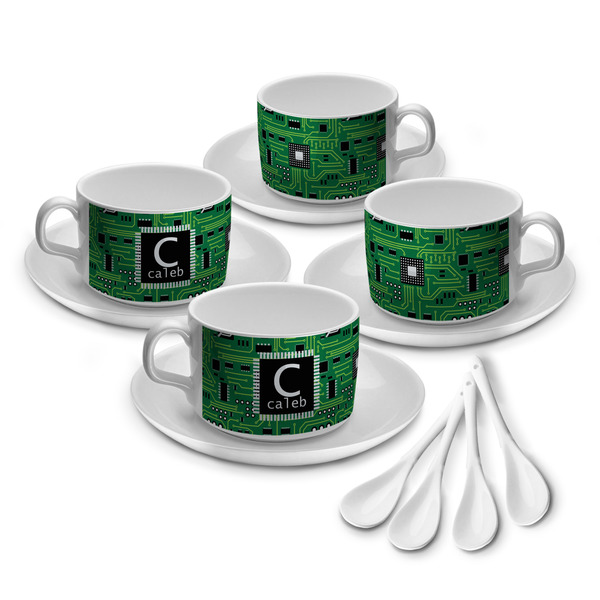 Custom Circuit Board Tea Cup - Set of 4 (Personalized)