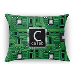 Circuit Board Rectangular Throw Pillow Case (Personalized)