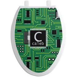 Circuit Board Toilet Seat Decal - Elongated (Personalized)