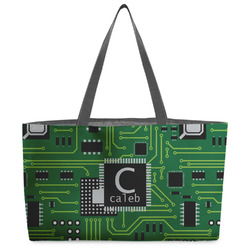 Circuit Board Beach Totes Bag - w/ Black Handles (Personalized)