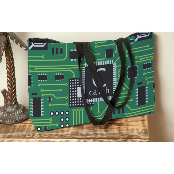 Circuit Board Tote w/Black Handles - Lifestyle View