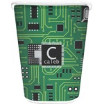 Circuit Board Waste Basket - Single Sided (White) (Personalized)