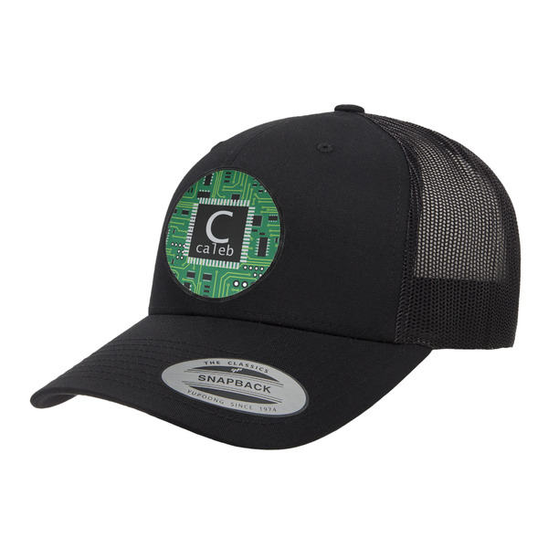 Custom Circuit Board Trucker Hat - Black (Personalized)