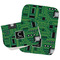 Circuit Board Two Rectangle Burp Cloths - Open & Folded