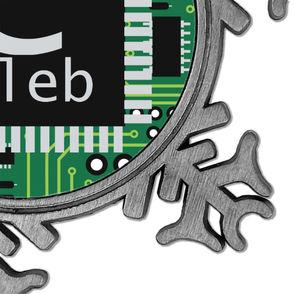 Circuit Board Vintage Snowflake - Detail