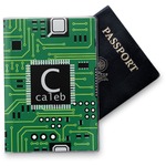 Circuit Board Vinyl Passport Holder (Personalized)