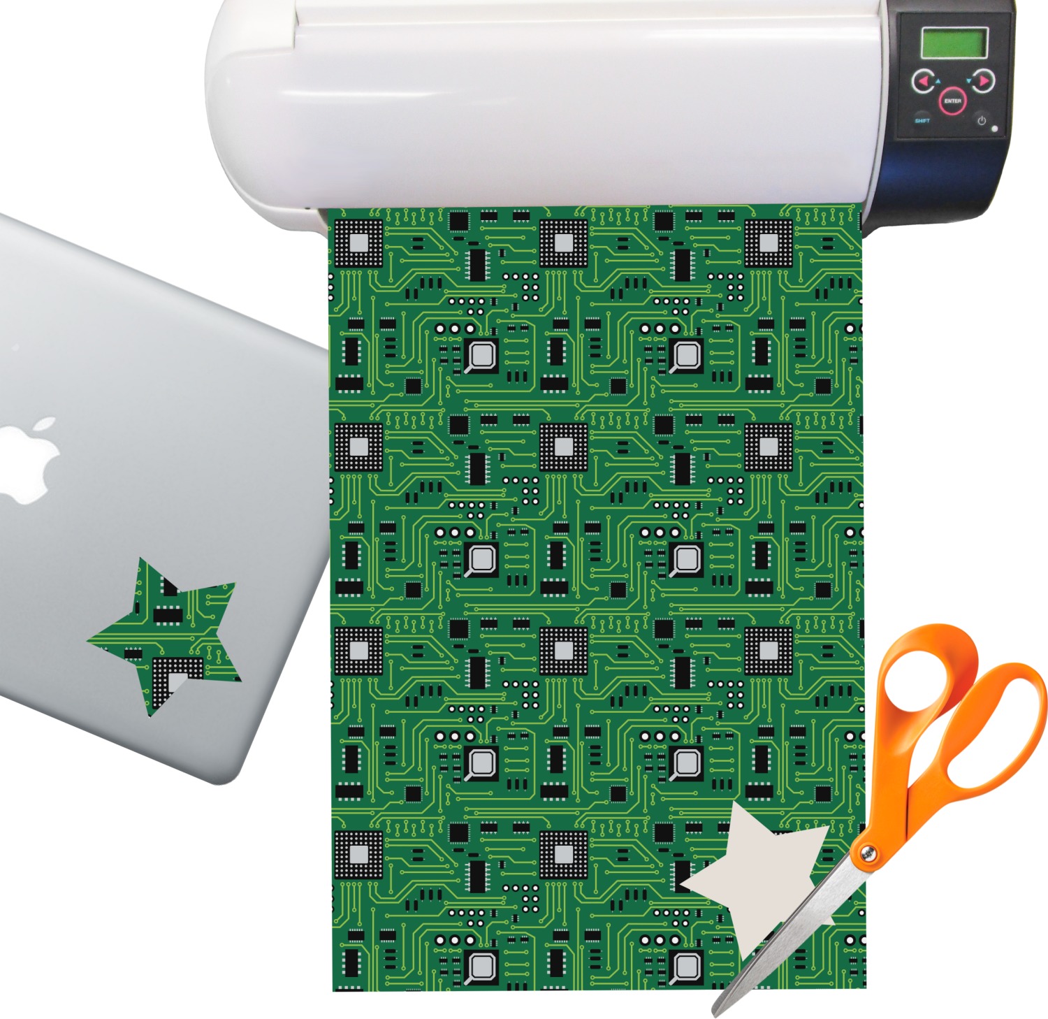 Circuit Board Sticker Vinyl Sheet (Permanent) - YouCustomizeIt