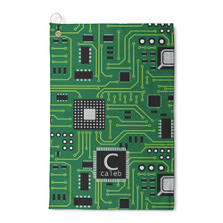 Circuit Board Waffle Weave Golf Towel (Personalized)