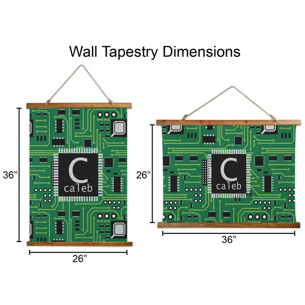 Circuit Board Wall Hanging Tapestries - Parent/Sizing