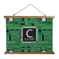 Circuit Board Wall Hanging Tapestry - Wide (Personalized)