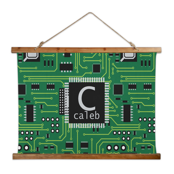 Custom Circuit Board Wall Hanging Tapestry - Wide (Personalized)