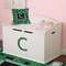 Circuit Board Wall Letter Decal Small on Toy Chest