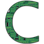 Circuit Board Letter Decal - Small (Personalized)