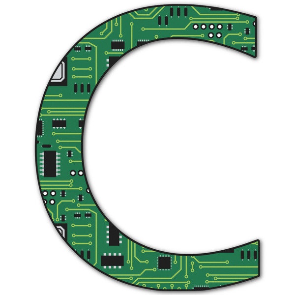 Custom Circuit Board Letter Decal - Small (Personalized)