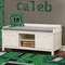 Circuit Board Wall Name Decal Above Storage bench