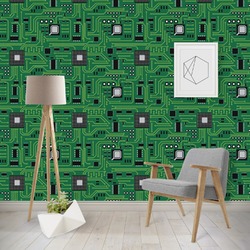 Circuit Board Wallpaper & Surface Covering (Peel & Stick - Repositionable)