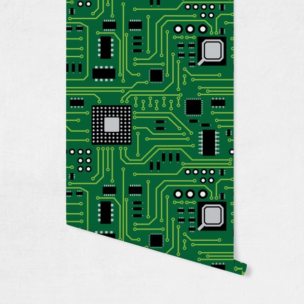Circuit Board Wallpaper on Wall