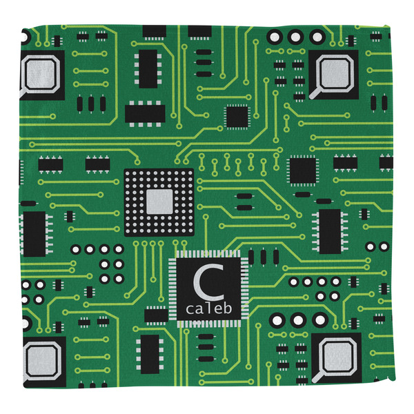 Circuit Board Washcloth - Front - No Soap