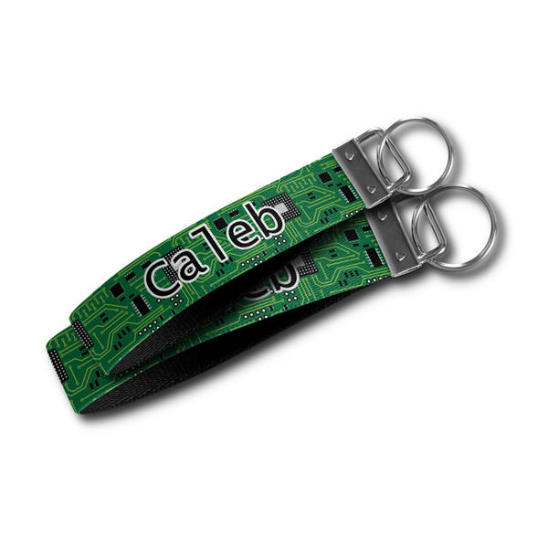 Circuit Board Webbing Keychain FOBs - Size Comparison