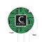 Circuit Board White Plastic 6" Food Pick - Round - Single Sided - Front & Back