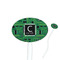 Circuit Board White Plastic 7" Stir Stick - Oval - Closeup