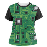 Circuit Board Women's Crew T-Shirt - Medium