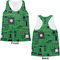 Circuit Board Womens Racerback Tank Tops - Medium - Front and Back